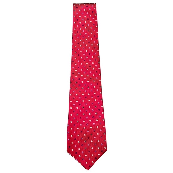 Turnbull & Asser Red Polka Dot Silk Tie – By Appointment to HRH Prince of Wales - Picture 1 of 4